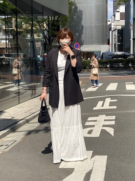 「いまどきジャケット写真」｜「アイテム（スカート）」を使った、yosshiiiiiiさん（レディース・165cm）の春コーディネート