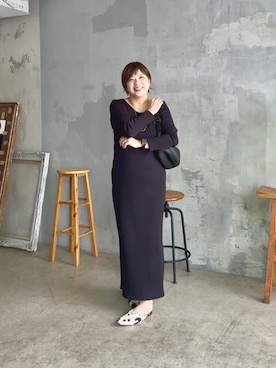 「着痩せコーデ」｜「アイテム（ワンピース/ドレス）」を使った、yosshiiiiiiさん（レディース・165cm）の夏コーディネート