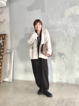 「アイテム（つなぎ/オールインワン）」を使った、yosshiiiiiiさん（レディース・165cm）の秋コーディネート