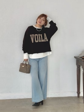 「アイテム（スウェット）」を使った、yosshiiiiiiさん（レディース・165cm）の冬コーディネート