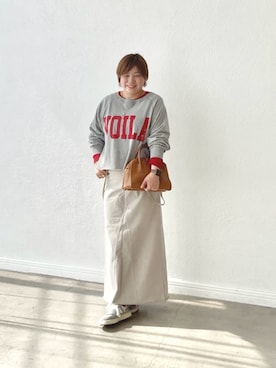 「アイテム（スウェット）」を使った、yosshiiiiiiさん（レディース・165cm）の夏コーディネート