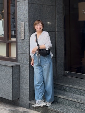 「リネンシャツ」｜yosshiiiiiiさん（レディース・165cm）の秋コーディネート