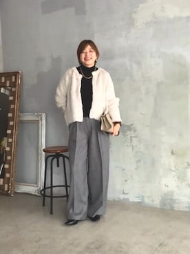 「RIVE DROITE（リヴドロワ）のアイテム」を使った、yosshiiiiiiさん（レディース・165cm）の秋コーディネート