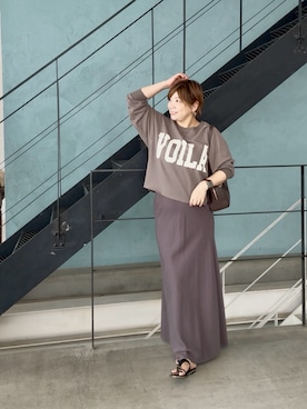 「アイテム（スウェット）」を使った、yosshiiiiiiさん（レディース・165cm）の夏コーディネート