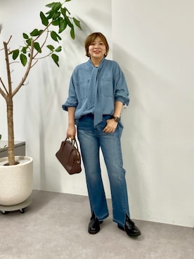 「アイテム（パンツ）」を使った、yosshiiiiiiさん（レディース・165cm）の冬コーディネート