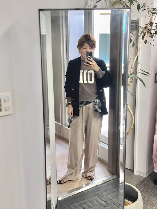 季節の変わり目に/接触冷感】ニットジャケット（テーラード