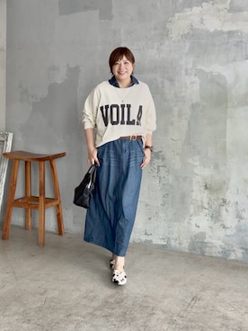 「アイテム（ベルト）」を使った、yosshiiiiiiさん（レディース・165cm）の夏コーディネート