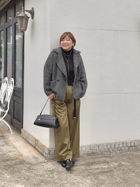 「アイテム（チノパンツ）」を使った、yosshiiiiiiさん（レディース・165cm）の秋コーディネート