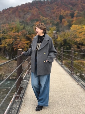 「アイテム（つなぎ/オールインワン）」を使った、yosshiiiiiiさん（レディース・165cm）の秋コーディネート