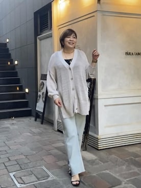 「細見えパンツ」｜yosshiiiiiiさん（レディース・165cm）の春コーディネート