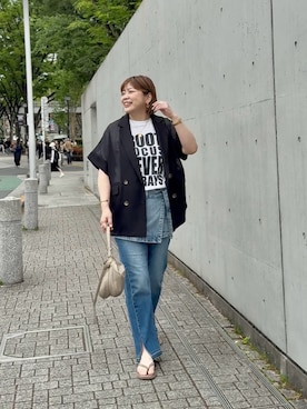 「RIVE DROITE（リヴドロワ）のアイテム（パンツ）」を使った、yosshiiiiiiさん（レディース・165cm）の春コーディネート