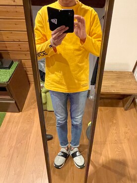 「AZUL（アズール）のアイテム（パンツ）」を使った、としさん（メンズ・167cm）の冬コーディネート