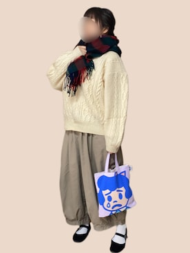 「カンフーシューズ」｜maicccさん（レディース・158cm）の冬コーディネート