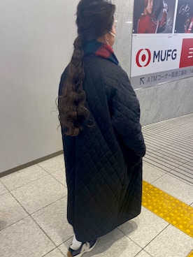 「ウィッグ」｜「アイテム（ノーカラーコート）」を使った、maicccさん（レディース・158cm）の冬コーディネート