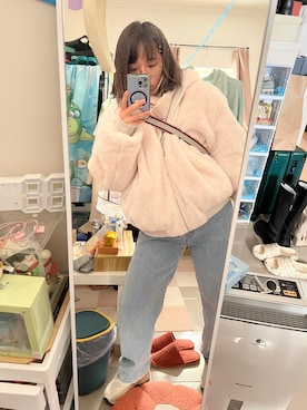 「無（ム）のアイテム」を使った、憶さん（レディース・157cm）の冬コーディネート
