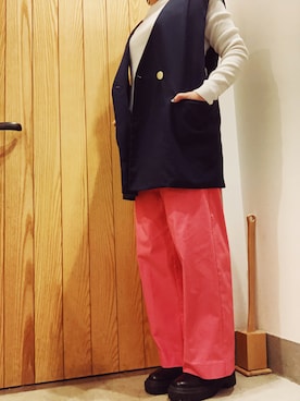 「NANO universe（ナノユニバース）のアイテム（その他アウター）」を使った、hanamoさん（レディース・155cm）の冬コーディネート