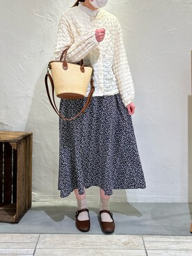 「ポコポコカーデ」｜sukoさん（レディース・163cm）の春コーディネート