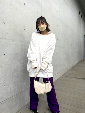 「JEANASIS（ジーナシス）のアイテム（スラックス）」を使った、ゆらゆらさん（レディース・154cm）の秋コーディネート