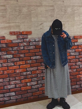 「agnes b.（アニエスベー）のアイテム（キャップ）」を使った、savieさん（レディース・155cm・60代）の秋コーディネート
