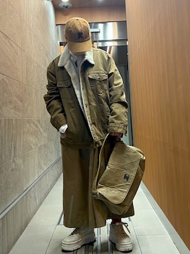 「アイテム（キャップ）」を使った、savieさん（レディース・155cm・60代）の秋コーディネート