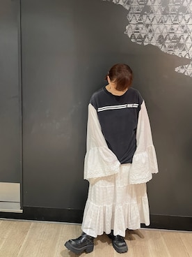 「アイテム（トップス）」を使った、savieさん（レディース・155cm・60代）の秋コーディネート