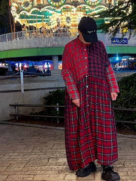 「アイテム（ワンピース/ドレス）」を使った、savieさん（レディース・155cm・60代）の夏コーディネート