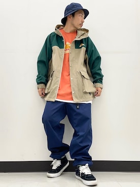 「FTC（エフティーシー）のアイテム（帽子）」を使った、Chankeyさん（メンズ・168cm）の秋コーディネート