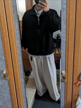 「LILL（リル）のアイテム（スウェット）」を使った、wajgさん（メンズ・175cm）の冬コーディネート