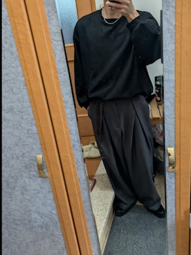 「アイテム（スラックス）」を使った、wajgさん（メンズ・175cm・40代）の秋コーディネート