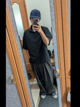 「アイテム（スラックス）」を使った、wajgさん（メンズ・175cm・40代）の夏コーディネート
