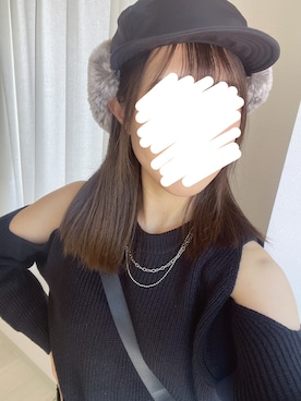 「アイテム（帽子）」を使った、Suzuさん（レディース・160cm・20代）の冬コーディネート