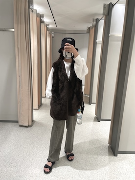 「ローリーズファーム(LOWRYS FARM)」｜「アイテム（その他アウター）」を使った、Suzuさん（レディース・159cm）の春コーディネート