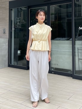 「GRL（グレイル）のアイテム（パンツ）」を使った、sakiさん（レディース・160cm）の夏コーディネート