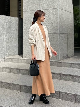 「CLEIO（クレイオ）のアイテム（ワンピース/ドレス）」を使った、sakiさん（レディース・160cm）の秋コーディネート