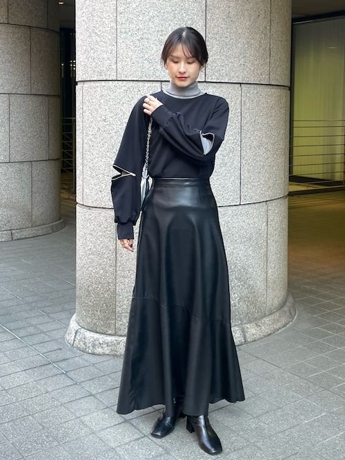 【WEB限定】カットジョーゼット肩ラメプルオーバー≪手洗い可能≫ WEB限定】カットジョーゼット肩ラメプルオーバー≪手洗い可能