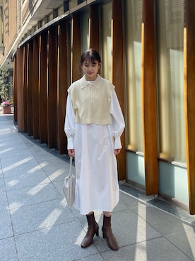 「CLEIO（クレイオ）のアイテム（ワンピース/ドレス）」を使った、sakiさん（レディース・160cm）の春コーディネート