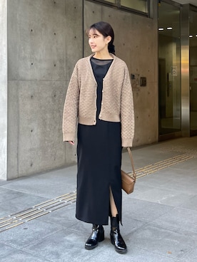 「CLEIO（クレイオ）のアイテム（ワンピース/ドレス）」を使った、sakiさん（レディース・160cm）の冬コーディネート
