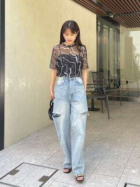 「GRL（グレイル）のアイテム（パンツ）」を使った、sakiさん（レディース・160cm）の夏コーディネート