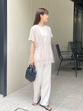 「GRL（グレイル）のアイテム（パンツ）」を使った、sakiさん（レディース・160cm）の夏コーディネート