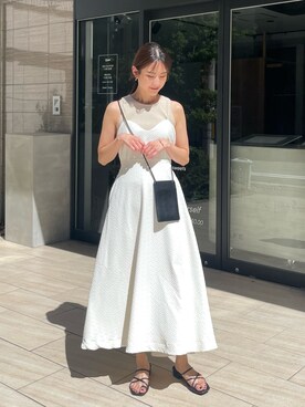 「CLEIO（クレイオ）のアイテム（ワンピース/ドレス）」を使った、sakiさん（レディース・160cm）の夏コーディネート