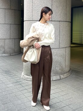 「CLEIO（クレイオ）のアイテム（ジャケット/アウター）」を使った、sakiさん（レディース・160cm）の冬コーディネート
