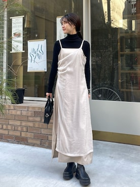 「CLEIO（クレイオ）のアイテム（ワンピース/ドレス）」を使った、sakiさん（レディース・160cm）の冬コーディネート