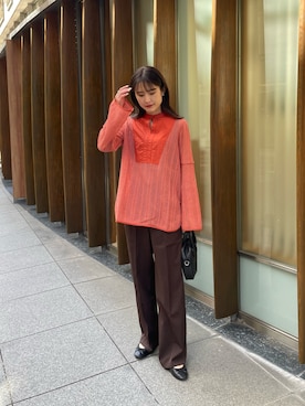 「GRL（グレイル）のアイテム（パンツ）」を使った、sakiさん（レディース・160cm）の春コーディネート