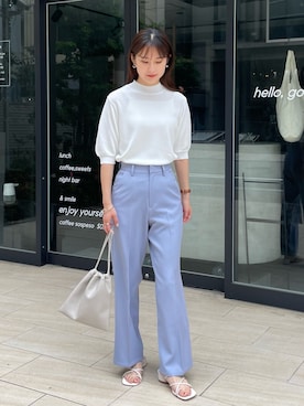 「GRL（グレイル）のアイテム（パンツ）」を使った、sakiさん（レディース・160cm）の夏コーディネート