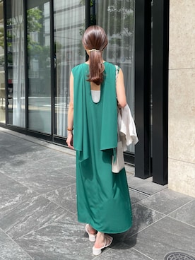 「UNE MANSION（ユヌマンション）のアイテム（シューズ）」を使った、sakiさん（レディース・160cm）の夏コーディネート