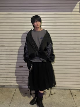 「アイテム（MA-1）」を使った、yuさん（メンズ・175cm）の秋コーディネート