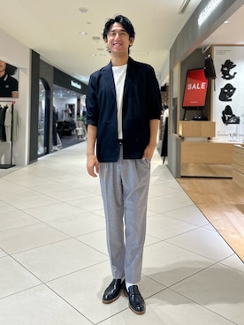 「アイテム（カーディガン/ボレロ）」を使った、Makotoさん（メンズ・180cm）の夏コーディネート