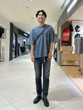 「アイテム（スリッポン）」を使った、Makotoさん（メンズ・180cm）の夏コーディネート