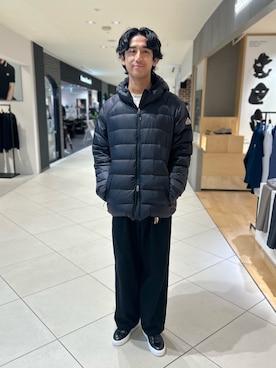 「アイテム（ダウンジャケット/コート）」を使った、Makotoさん（メンズ・180cm）の秋コーディネート