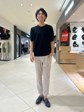 「アイテム（ローファー）」を使った、Makotoさん（メンズ・180cm）の夏コーディネート